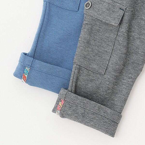 卡通針織斜紋工裝褲