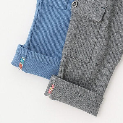 卡通針織斜紋工裝褲