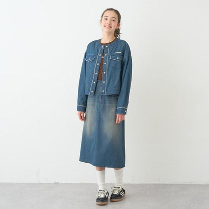 無領牛仔夾克