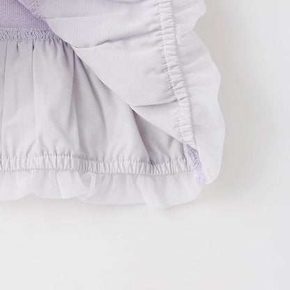 【三麗鷗】花朵網紗長袖T恤