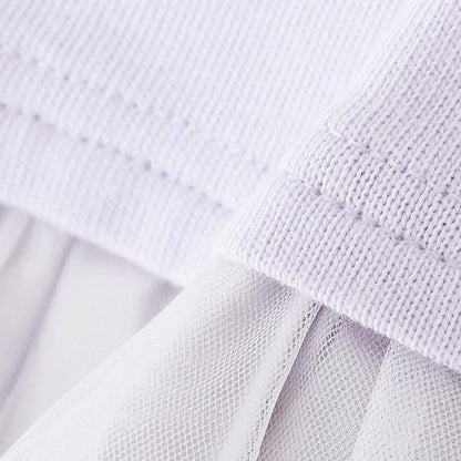 【三麗鷗】花朵網紗長袖T恤