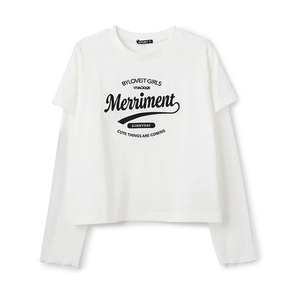 【Nico☆Petit登載】透視袖層疊風格T恤