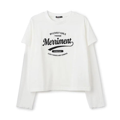 【Nico☆Petit登載】透視袖層疊風格T恤