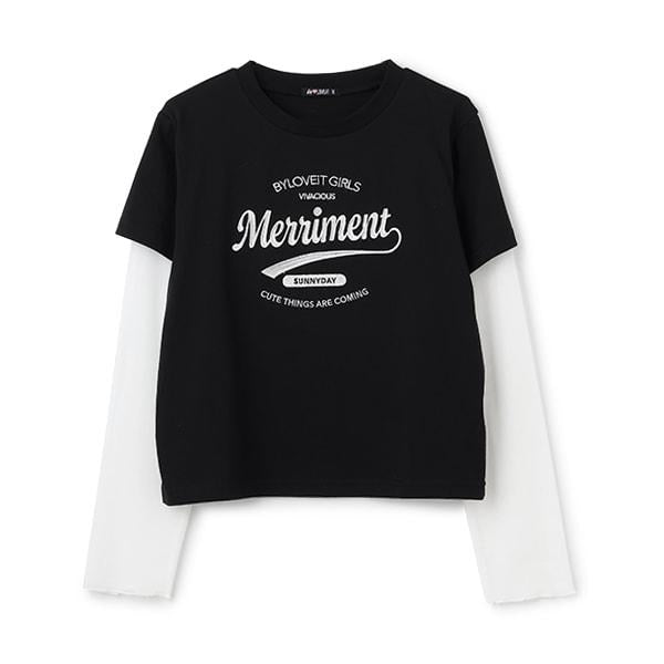 【Nico☆Petit登載】透視袖層疊風格T恤