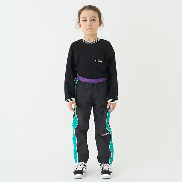 【防潑水】拼接側邊條紋褲