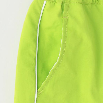 【防潑水】拼接側邊條紋褲