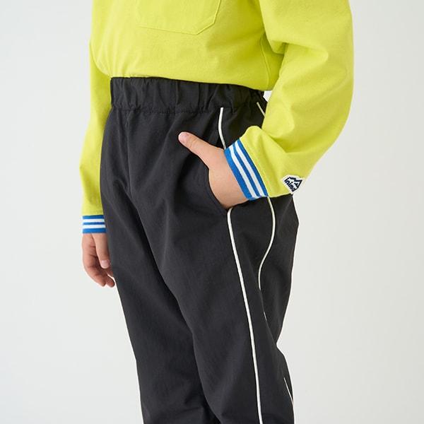 【防潑水】拼接側邊條紋褲