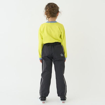 【防潑水】拼接側邊條紋褲