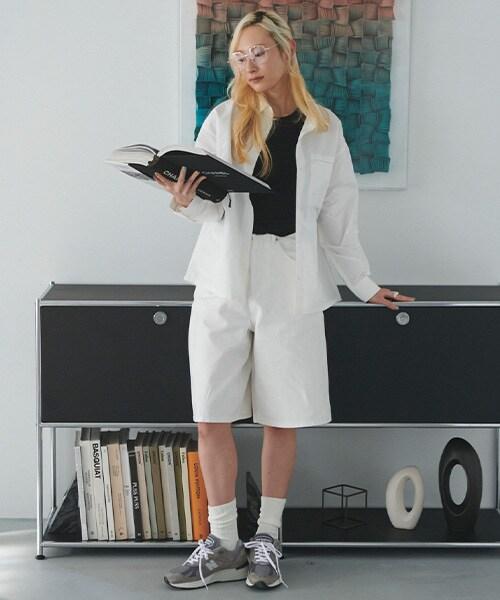 牛仔寬鬆五分褲