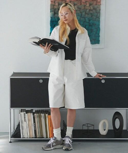 牛仔寬鬆五分褲