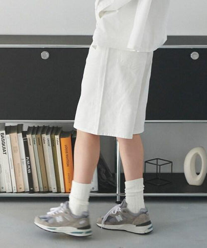 牛仔寬鬆五分褲