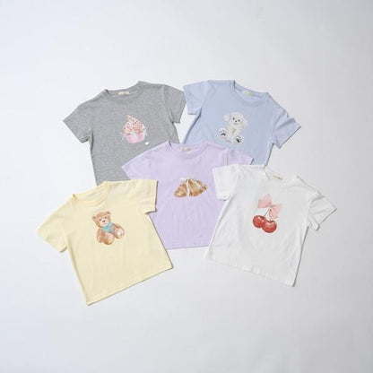 【軟棉】多款蝴蝶結圖案印花T恤