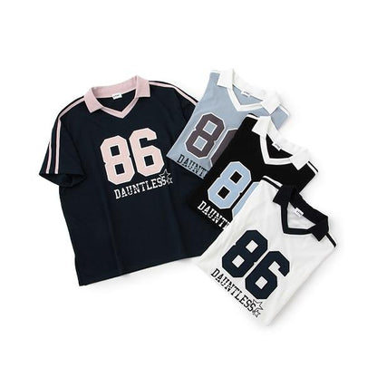 【LTXC】【吸水速幹/清爽】數字寬鬆T恤