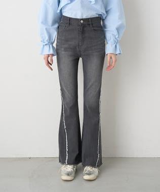 流蘇牛仔喇叭褲【韓國時尚】