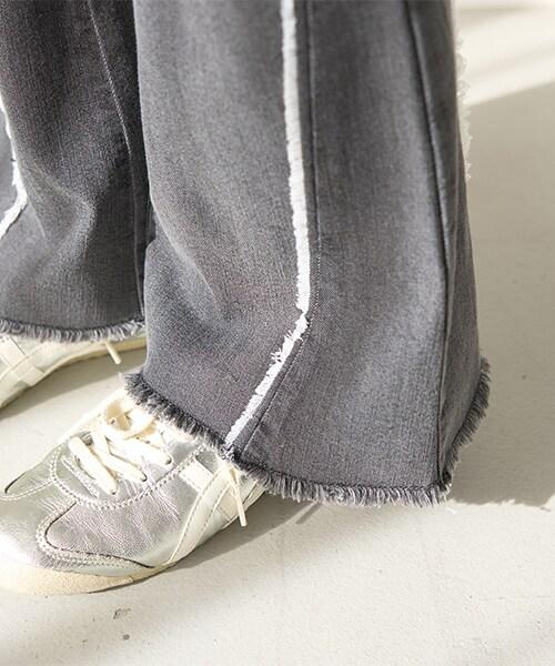 流蘇牛仔喇叭褲【韓國時尚】