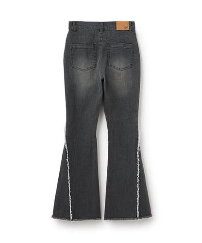 流蘇牛仔喇叭褲【韓國時尚】