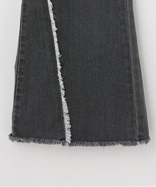 流蘇牛仔喇叭褲【韓國時尚】