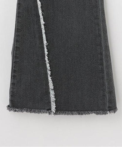 流蘇牛仔喇叭褲【韓國時尚】