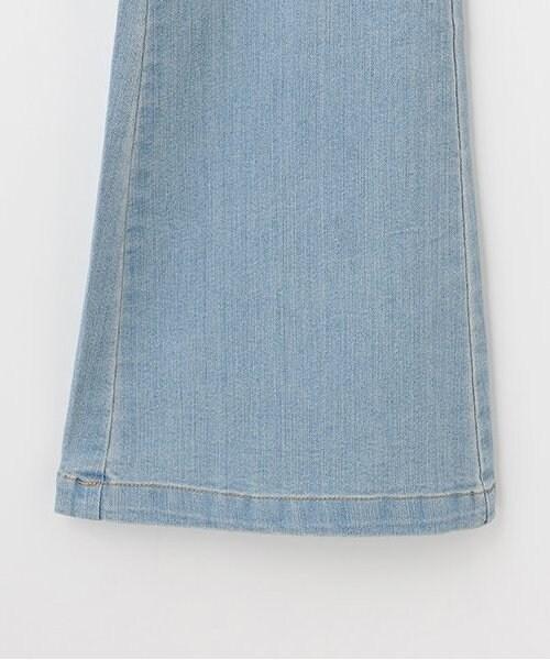 蕾絲拼接牛仔喇叭褲【韓國時尚】