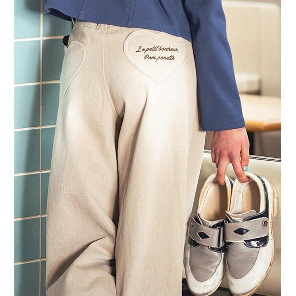 【Nico☆Petit刊載】附愛心腰帶水洗牛仔褲