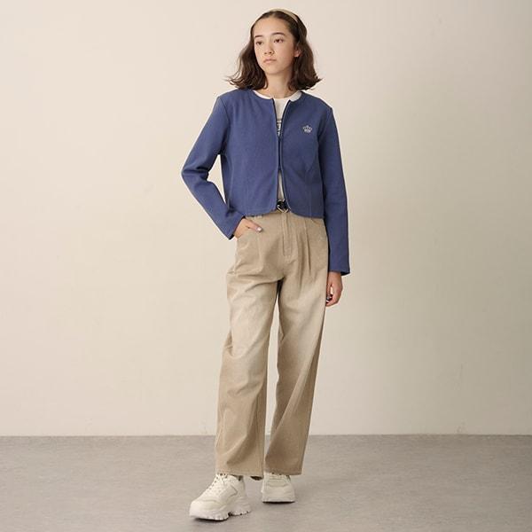 【Nico☆Petit刊載】附愛心腰帶水洗牛仔褲