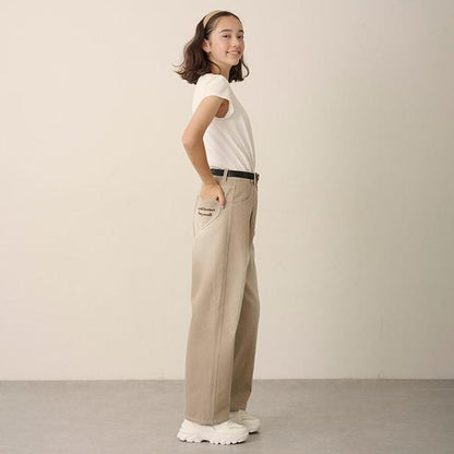 【Nico☆Petit刊載】附愛心腰帶水洗牛仔褲