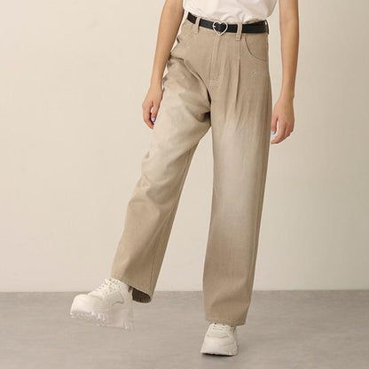 【Nico☆Petit刊載】附愛心腰帶水洗牛仔褲