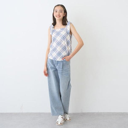 【Nico☆Petit刊載】附愛心腰帶水洗牛仔褲