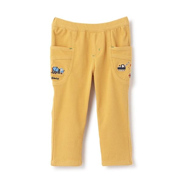 工程車輛圖案長款直筒褲