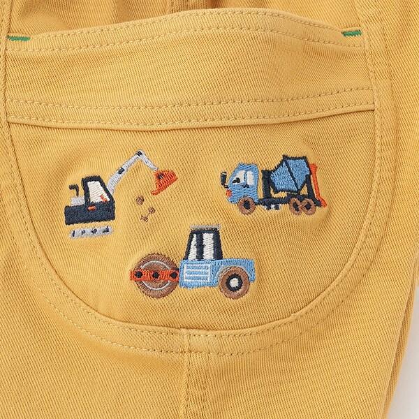 工程車輛圖案長款直筒褲