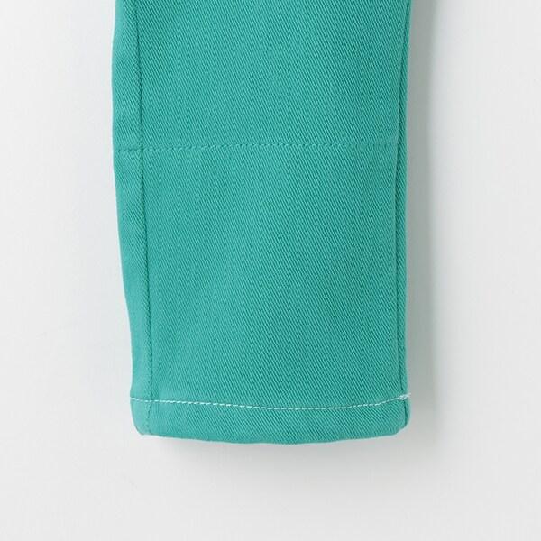 電車刺繡長款直筒褲