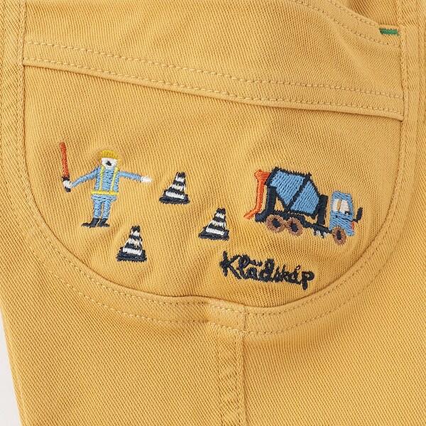 工程車輛圖案長款直筒褲