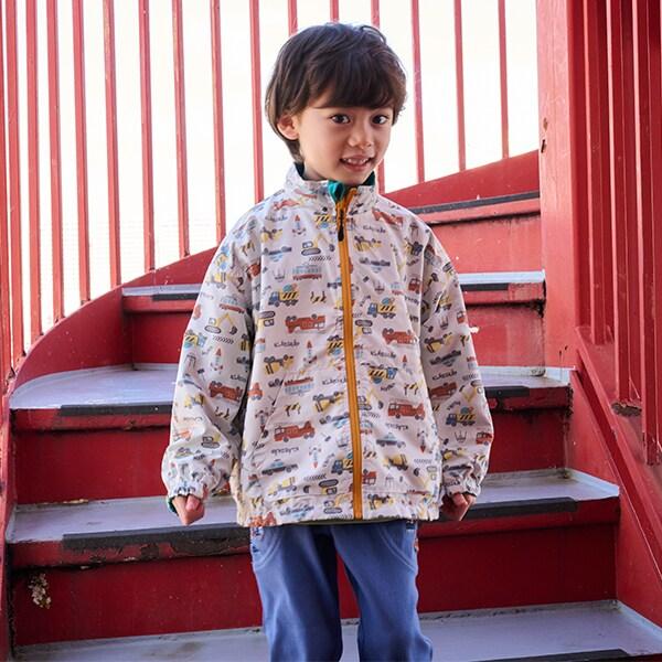 工程車輛圖案長款直筒褲