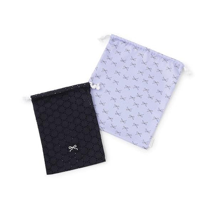 簡約圖案束口袋2件裝