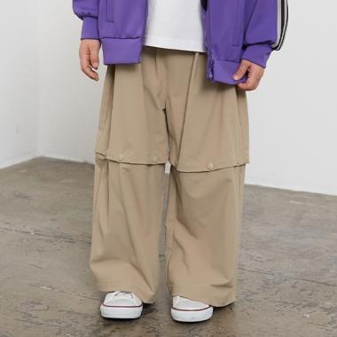 【可調節褲長2way】彈力休閒褲