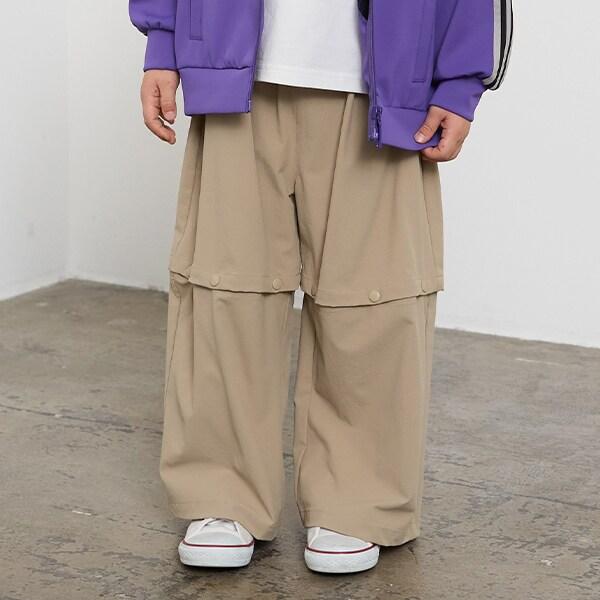 【可調節褲長2way】彈力休閒褲