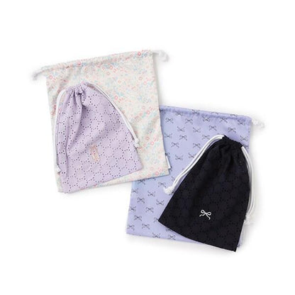 簡約圖案束口袋2件裝