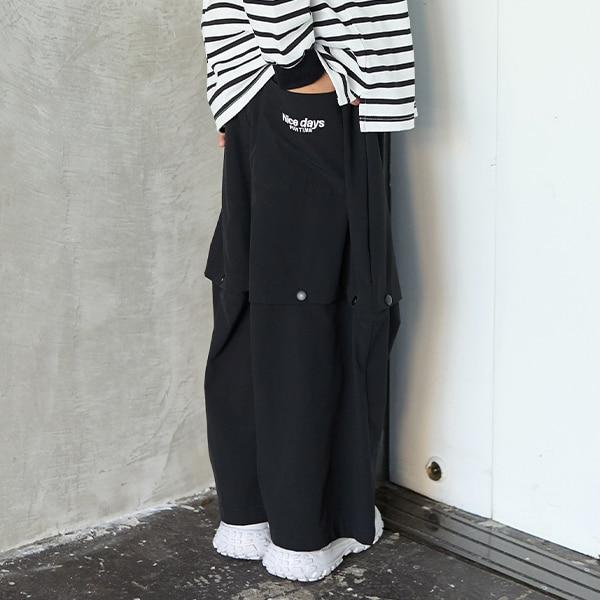 【可調節褲長2way】彈力休閒褲