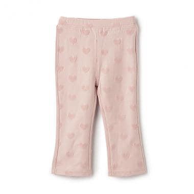 愛心提花喇叭褲