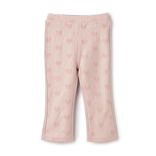 愛心提花喇叭褲