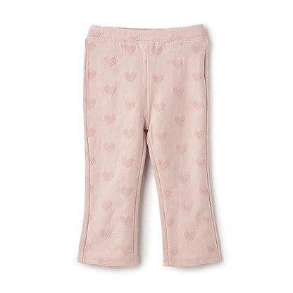 愛心提花喇叭褲