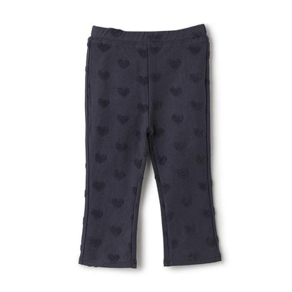 愛心提花喇叭褲