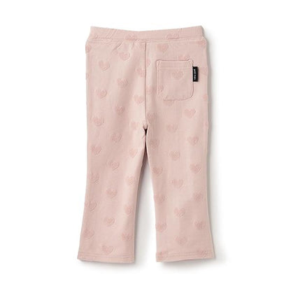 愛心提花喇叭褲