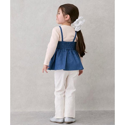 愛心提花喇叭褲