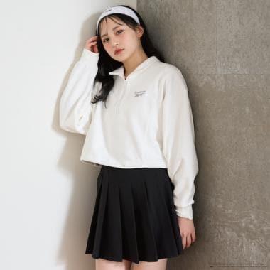 【Reebok】短款半拉鍊上衣