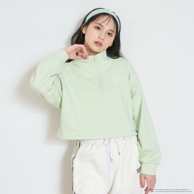 【Reebok】短款半拉鍊上衣