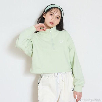 【Reebok】短款半拉鍊上衣