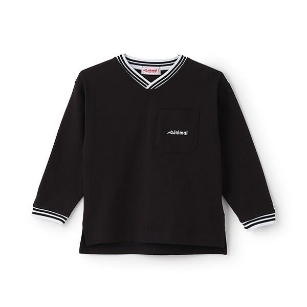 【防汙加工】天竺拼色條紋羅紋T恤