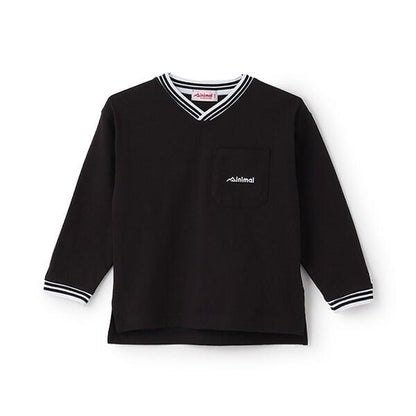 【防汙加工】天竺拼色條紋羅紋T恤