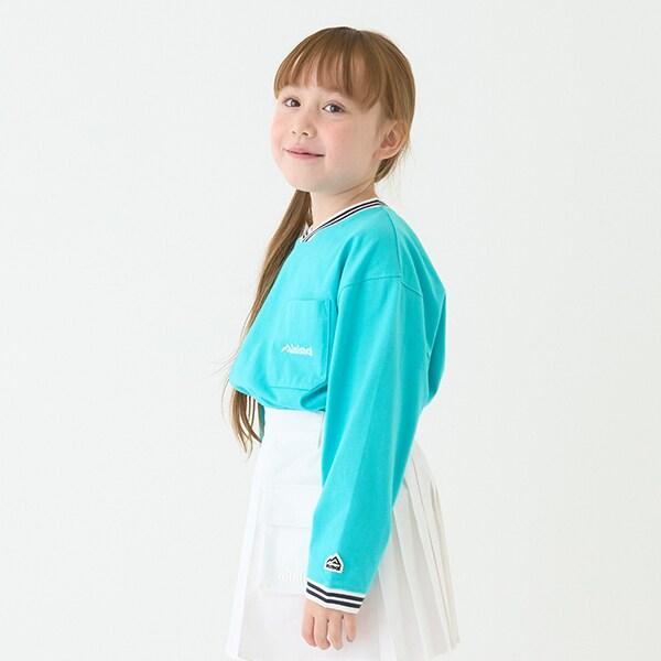 【防汙加工】天竺拼色條紋羅紋T恤